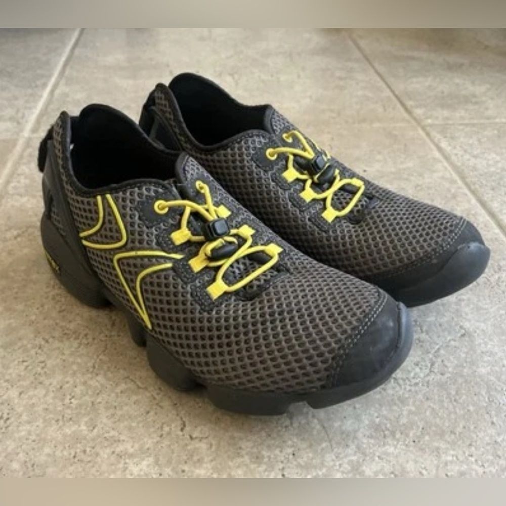 Aetrex Men’s Sz. 7 Modpod Orthopedic Mesh Sneakers Gray Yellow EUC